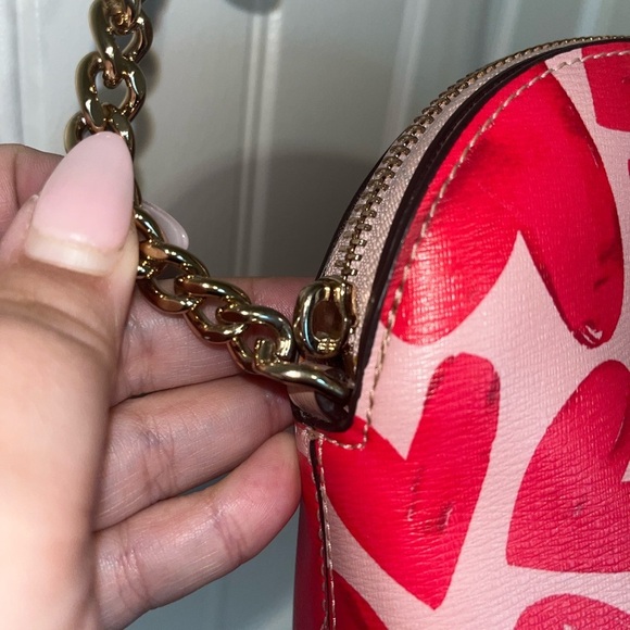 Kate Spade Spencer Ever Fallen Heart’s Sm Domed Crossbody Used - Picture 7 of 16
